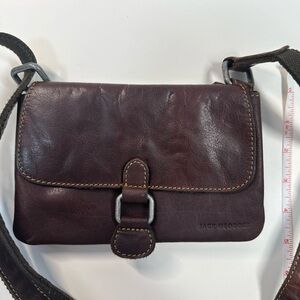 Jack Georges Brown Leather Crossbody Bag